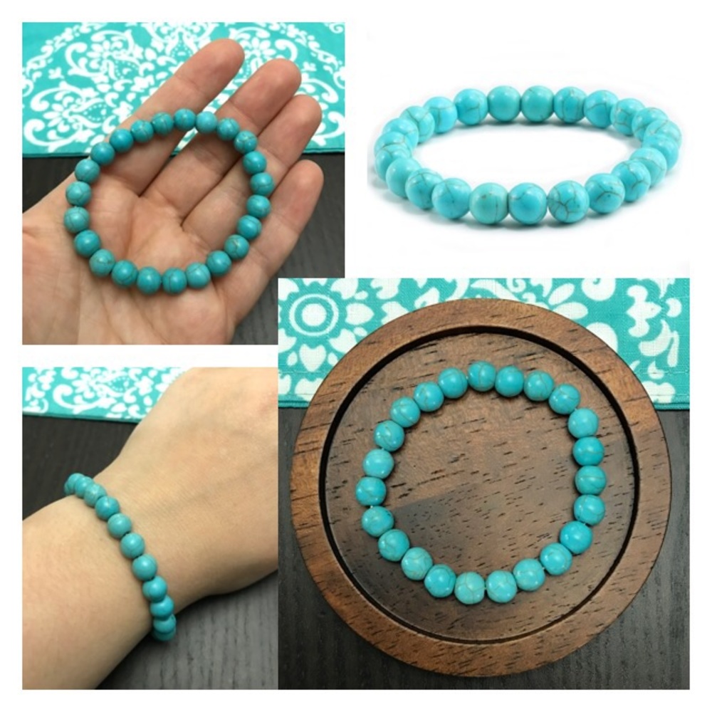 NEW!💙💎TURQUOISE BEAD BRACELET💎💙SMALL! NATURAL! - Picture 1 of 16